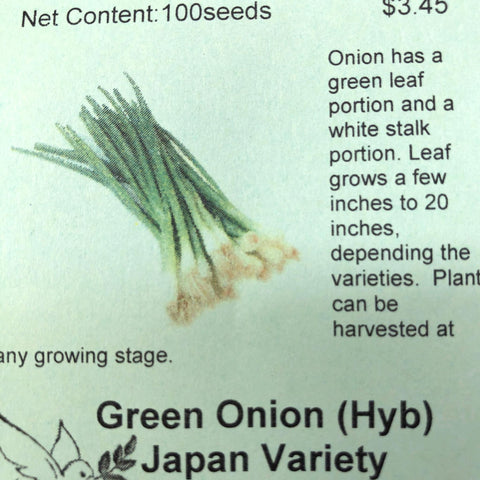 Green Onion, (Hyb) Japan Variety