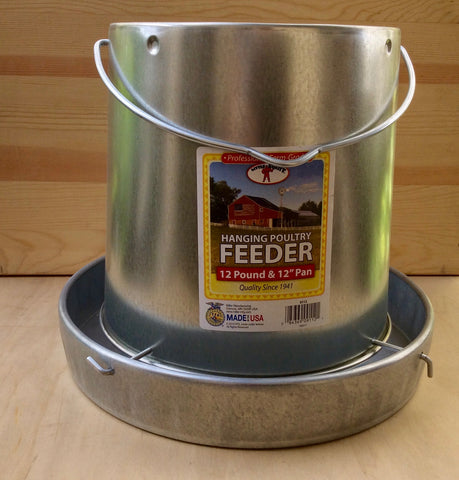 Galvanized Hanging Feeder - holds 12lbs