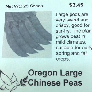 Peas, Oregon Large Chinese