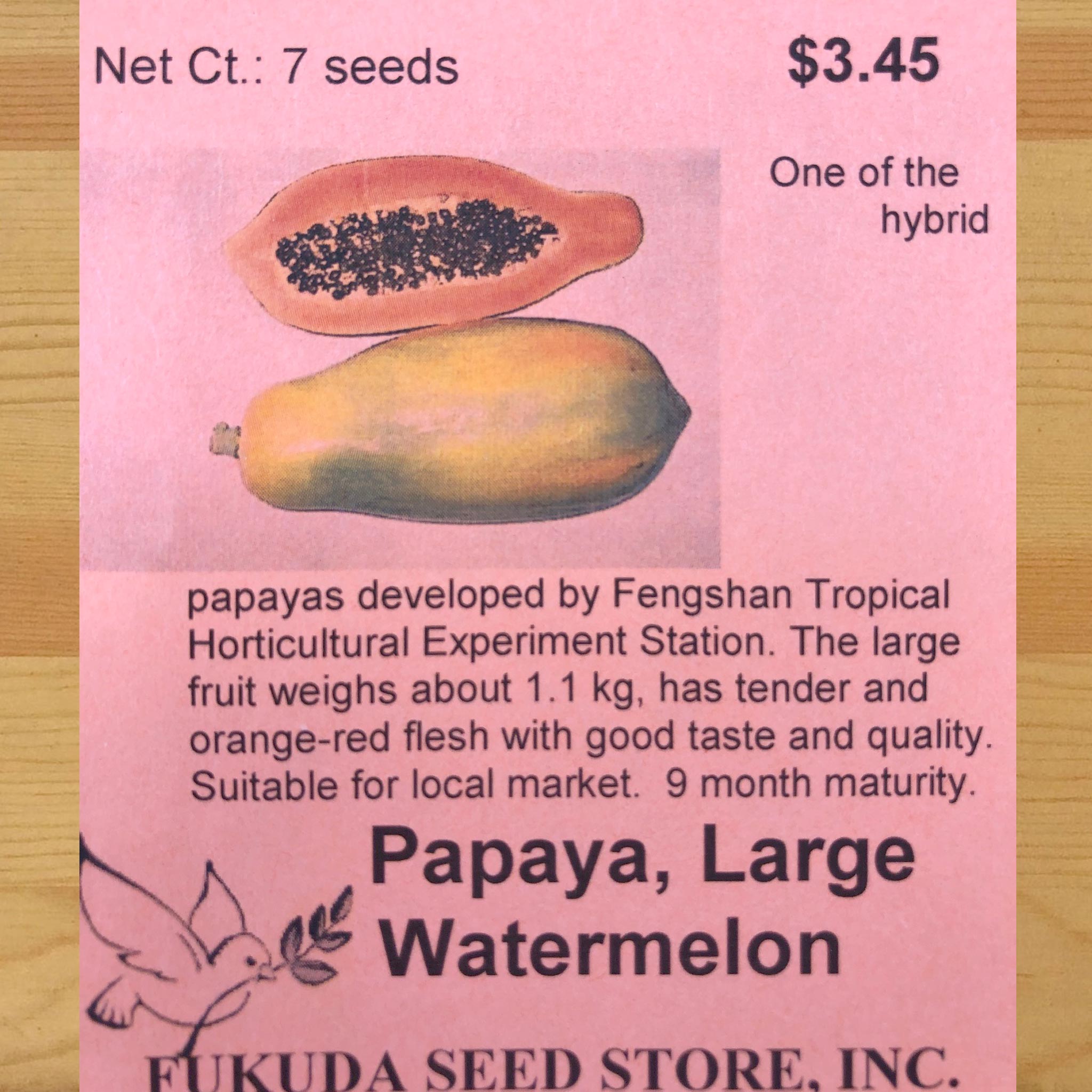 Papaya, Large Watermelon