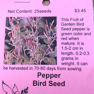 Pepper, Bird Seed