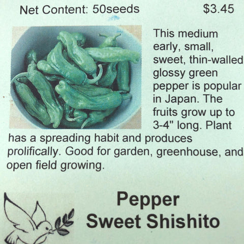 Pepper, Sweet Shishito