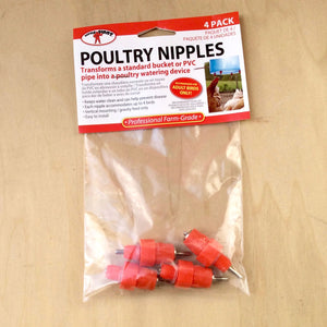 Poultry Nipples, 4 Pack
